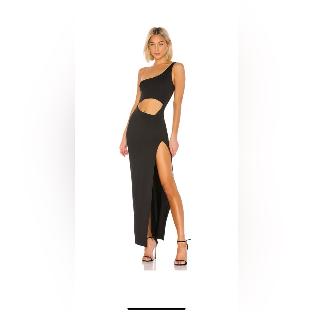 Superdown Erla Cutout Maxi Black Dress